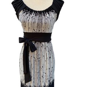 Feminine Details Black and White Dress